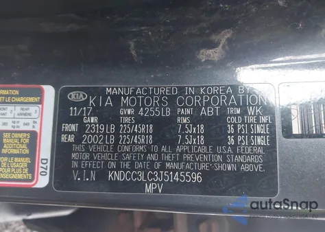 2018 Kia Niro Ex from USA, damaged, VIN KNDCC3LC3J5145596